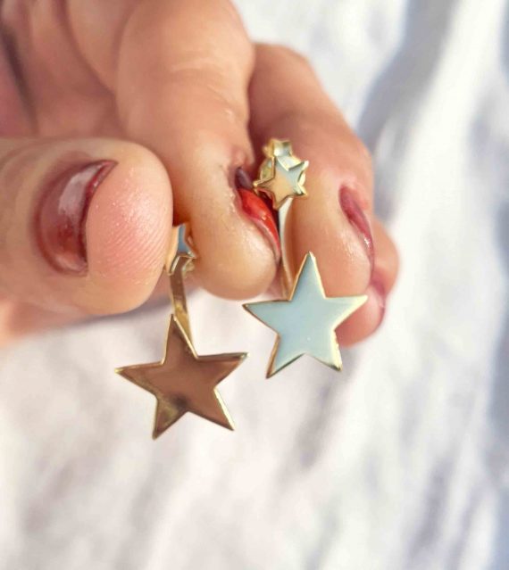 PENDIENTES EAR CUFF DOUBLE STAR GOLD – ELEGANT COLLECTION (3)