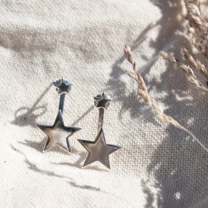 PENDIENTES EAR CUFF DOUBLE STAR SILVER – ELEGANT COLLECTION (4)